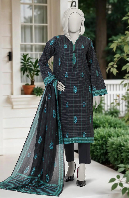 PRINTED ZARI TAR LAWN STITCHED 3 PIECE